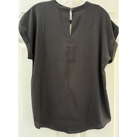 So Good For Life Top Womens Size XL Black Open Front Chest Keyhole Back NWOT - Picture 2 of 8